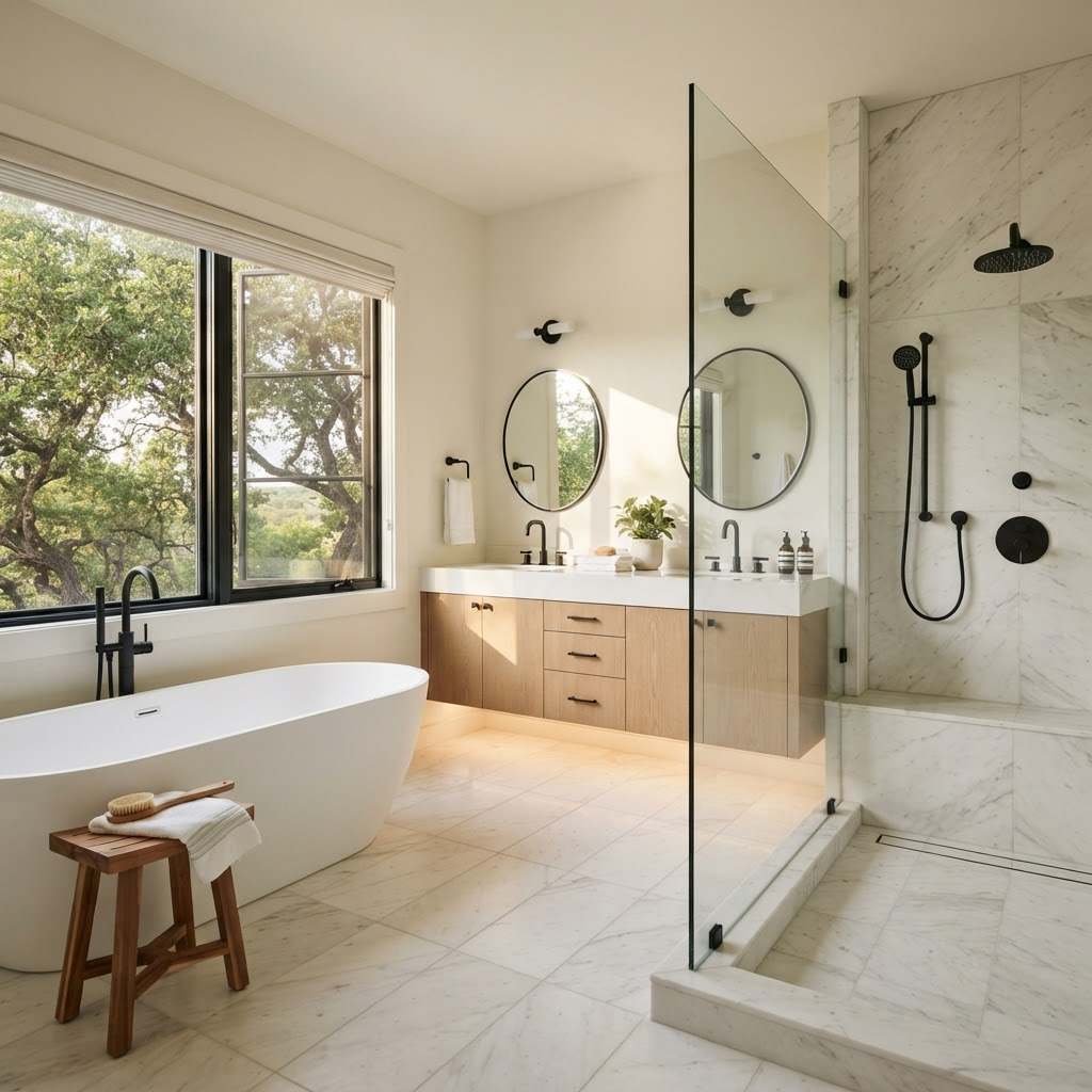 Primary bathroom remodel in Westlake